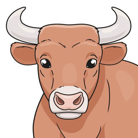 Ox Drawing Easy, Bull Face Drawing, Cow Face Drawing, Bull Cartoon, Bull Drawing, Bull Face, Bull Pictures, Chicago Bulls Logo, Drawing Legs