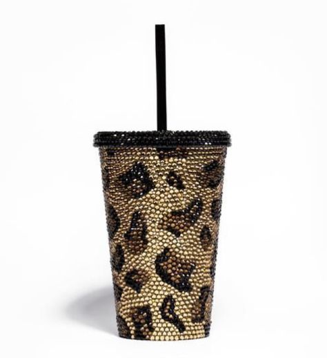 Bling Cups, Leopard Print Accessories, Leopard Print Outfits, Rhinestone Cups, Custom Starbucks Cup, Bling Crafts, Reusable Coffee Cup, Custom Tumbler Cups, Coffee Tumbler