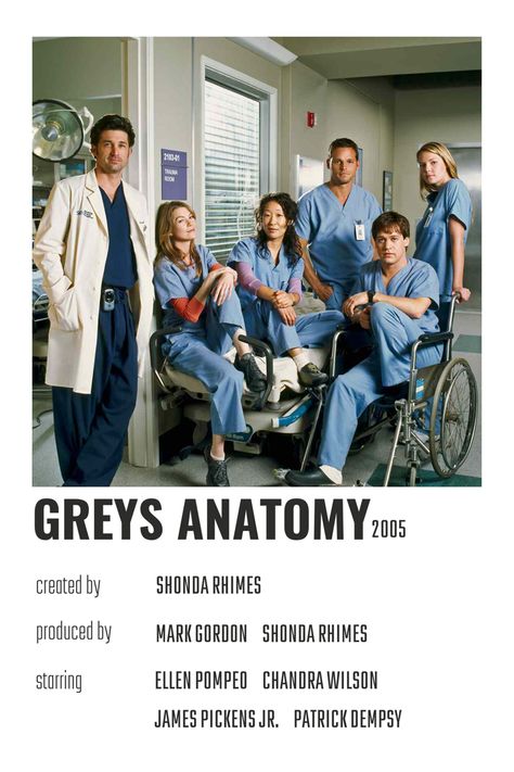 Greys Anatomy Poster, Justin Chambers, Kevin Mckidd, Anatomy Poster, Film Vintage, Iconic Movie Posters, Film Posters Minimalist, Polaroid Poster, Film Posters Vintage