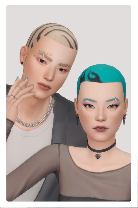 ៸៸ buzz cut collection ៸៸ | boonstow on Patreon Buzz Cut For Men, Buzz Cut Women, Sims 4 Cas Mods, Buzzed Hair, Y2k Hair, Tumblr Sims 4, Sims 4 Teen, Bald Hair, Sims 4 Characters