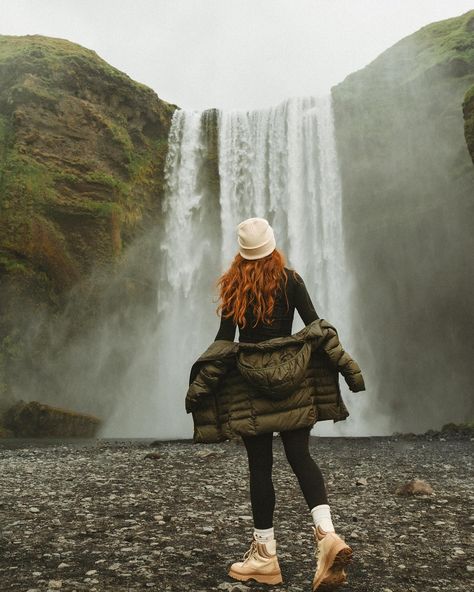 Waterfalls of Iceland❄️🔥🍃 Here are my top three favorite southern waterfalls in Iceland (including a secret one!)👇🏼 ✨ Of all the famous waterfalls in Iceland, Seljalandsfoss is nicknamed ‘The Beauty’. The reason is bc it is considered to be the most beautiful waterfall in Iceland! This is the first of some Iceland South Coast waterfalls you’ll find along Iceland’s Ring Road💦 ✨Skogafoss waterfall: Located in South Iceland, between Reykjavík and Vik. It is one of Iceland’s largest waterfalls... Iceland Photo Ideas, Iceland Photography People, Skogafoss Iceland, Iceland Travel Photography, Vik Iceland, Waterfalls In Iceland, Iceland Ring Road, Iceland Seljalandsfoss, Iceland Trip