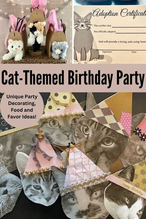 Cat Party Theme, Harry Potter Cats, Cat Adoption Party, Cat Bday, Puppy And Cat, Adult Birthday Ideas, Cat Party Favors, Cat Party Decorations, Kitty Cat Party