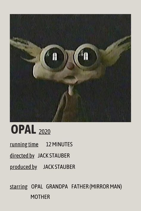 Jack Stauber Poster, Opal Jack Stauber, Jack Core, Kids Movie Poster, Mirror Man, Music Recommendations, Minimal Poster, Kids' Movies, Jack And Jack