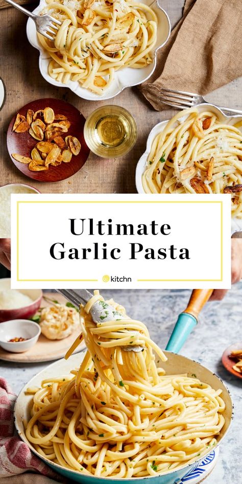 Garlic Pasta Recipe, Garlic Pasta Sauce, Garlic Chips, Roasted Garlic Cloves, Crispy Garlic, Simple Pasta, Potato Pasta, Easy Pasta Dishes, Baked Garlic