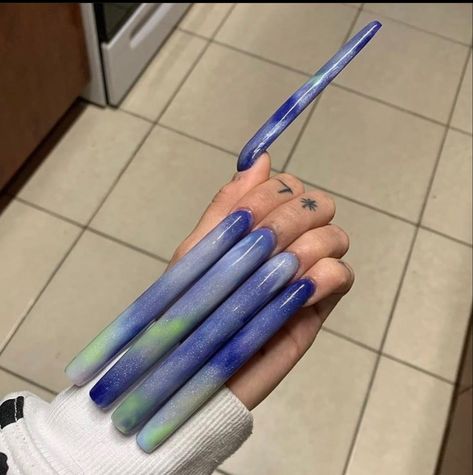 Rave Nails, Crazy Nail Designs, Long Fingernails, Punk Nails, Ombre Acrylic Nails, Crazy Nails, Acrylic Nails Coffin Pink, 웃긴 사진, Acrylic Nails Coffin