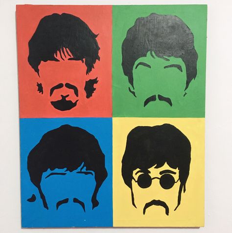 The Beatles Painting, Beatles Painting, The Beatles Art, Beatles Fan Art, Beatles Albums, Beatles Art, Beatles Fans, The Fab Four, Canvas Ideas