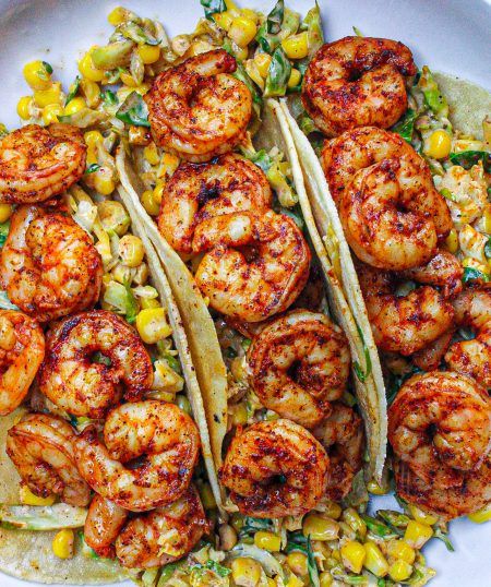 Cajun Shrimp Tacos | Tony Chachere's Cajun Shrimp Tacos, Easy Cajun Shrimp, Corn Slaw, Shrimp Taco Recipe, Shrimp Tacos Easy, Homemade Slaw, Easy Cajun, Shrimp Taco, Shrimp Taco Recipes