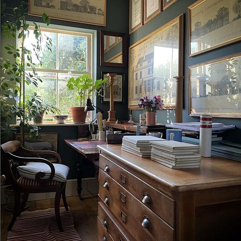 The Horrid Gray Trend - Is It Finally Over? - Laurel Home Light Academia Home Office, Neo Classical Architecture, Transitional Furniture, Work Spaces, Home Library, Home Office Design, House Inspo, 인테리어 디자인, Home Office Decor