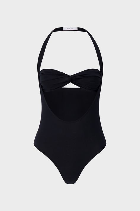 Beaufille - Baes Halter Bodysuit - Black – Simonett Bra Bodysuit, Satin Bodysuit, Halter Bodysuit, Hi Fashion, Pinterest Ideas, Super Nails, Beachwear Fashion, Bodysuit Black, Church Decor