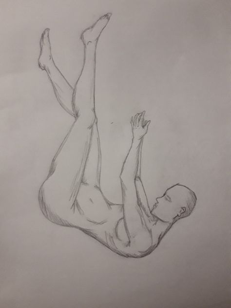 Drawing Of Person Falling, Drawing Of Someone Falling, Person Falling Painting, Saving Someone From Falling Drawing, Person Falling Reference Drawing, Person Curled Up Drawing, Body Falling Drawing, Women Falling Drawing, Body Base Drawing Falling