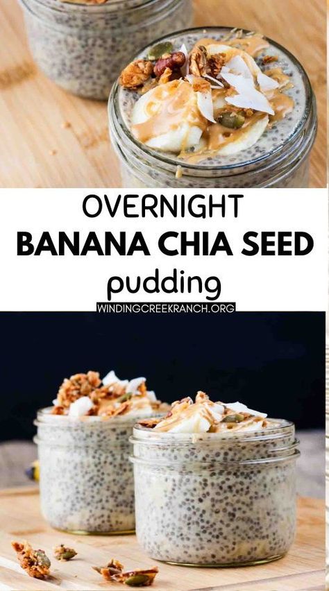 This overnight banana chia seed pudding is a creamy, healthy breakfast or snack! Made with just a few simple ingredients, it’s naturally sweetened, dairy-free, and packed with nutrients. Top with fresh bananas for an irresistible treat! Chia Seed Pudding Banana, Chia Breakfast Recipes, Chia Seed Pudding Breakfast, Banana Chia Seed Pudding, Overnight Chia Seed Pudding, Chai Pudding, Chia Seed Breakfast, Fluffy Banana Pancakes, Chia Pudding Recipes Healthy