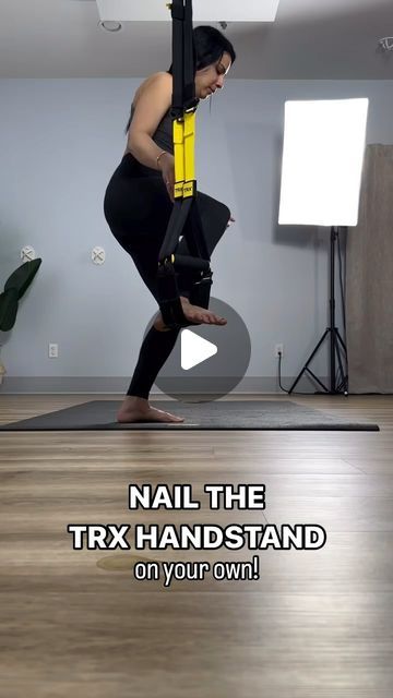 TRX® Training on Instagram: "BACK TO BASISCS: TRX Handstand  Trying to nail the perfect handstand using your Suspension Trainer? @aixamarieyoga breaks down how to achieve it step-by-step!🤸  Share your progress using #TRXHandstand and tag us for a chance to be featured!  #TRXSuspensionTraining #SuspensionTraining #yoga #pilates #athomeworkouts #trxyoga #trxpilates #yogaintroduction #yogatutorial" Back Trx Workout, Trx Yoga, Handstand Progression, Trx Band, Trx Straps, Trx Suspension Training, Trx Suspension, Trx Training, Suspension Trainer