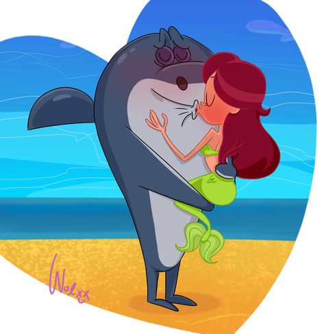 #zigandsharko #zigandsharkofanart #sharko #marina #mermaid #sharkoxmarina #ship #wolxx Cartoon Ships, Cartoon Artist, Animation Storyboard, 5 Anime, Cartoon Icons, Mermaid Party, Couples Costumes, Cute Cartoon Wallpapers, Godzilla