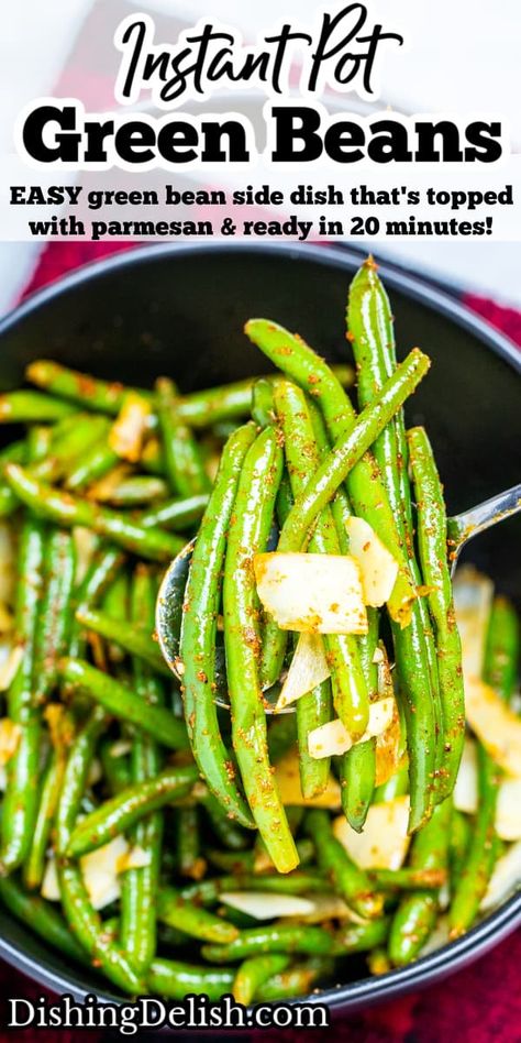 Green Bean Instant Pot Recipes, Insta Pot Green Beans Recipe, Instapot Fresh Green Beans And Potatoes, Instant Pot Steamed Green Beans, Pressure Cooked Green Beans, Ip Green Beans, Instapot Fresh Green Beans Recipe, Instant Pot Vegetables Recipes, Pressure Cooker Green Beans