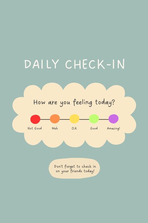 Emotions Check In, How You Feeling Today, What Mood Are You Today, How Are You Doing Today, How To Support Someone Mental Health, Mood Check In, How Do You Feel Today, Mental Health Check In, How Are You Feeling Today