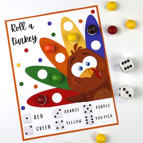 Roll A Turkey Dice Game Free Printable, Roll A Turkey Dice Game Printable, Roll A Turkey Dice Game, Roll A Turkey, Turkey Games, Thanksgiving Games, Dice Games, Print Out, A Storm