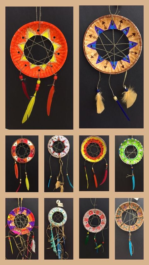 Native American Art Projects, Dream Catcher For Kids, Summer Camp Art, Easter Centerpiece Ideas, Table Decorations Ideas, Easter Board, Dream Catcher Art, Native American Heritage Month, Easter Centerpiece