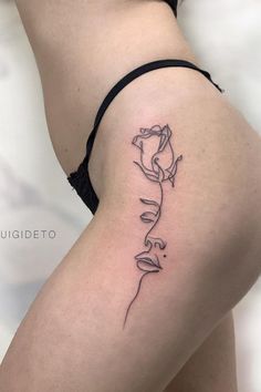 Tattoo Ideas Female Buttocks, Small Side Thigh Tattoos, Groin Tattoos For Women, Side Thigh Tattoos Women Simple, Small Thigh Tattoo Women, Side Thigh Tattoos Women, Thigh Tattoo Ideas, Small Thigh Tattoos, Side Hip Tattoos