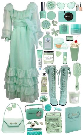 dress | ShopLook Green Aesthetic Outfit Girl, Mint Green Aesthetic Outfit, Seafoam Green Outfit, Green Y2k Outfit, Green Aesthetic Outfit, Green Outfit Aesthetic, Niche Png, Mint Green Outfits, Anastasia Beverly Hills Eyeshadow