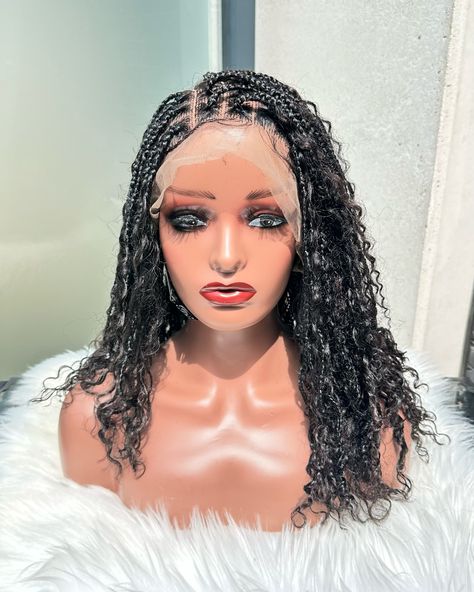 Ready to ship 🛍️ . Short Boho braided wig . Full lace wig . Length: 14 inches . . Revive curls with leave in conditioner . #lisabaihair #lisabaihairwigs #braidedwigs #braidedwigsforsale #ukwig #ukwigvendor #protectivestyles #chivido2024 Revive Curls, Short Braided Wigs, Full Lace Braided Wig, Latest Braided Hairstyles, Short Boho, Lace Braid, Short Braids, Braided Wig, Wigs For Sale