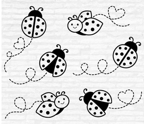 Simple Ladybug Drawing, Ladybug Svg Free, Ladybug Outline, Ladybug Doodle, Ladybug Vector, Bug Png, Ladybug Svg, Ladybug Clipart, Bug Tattoo