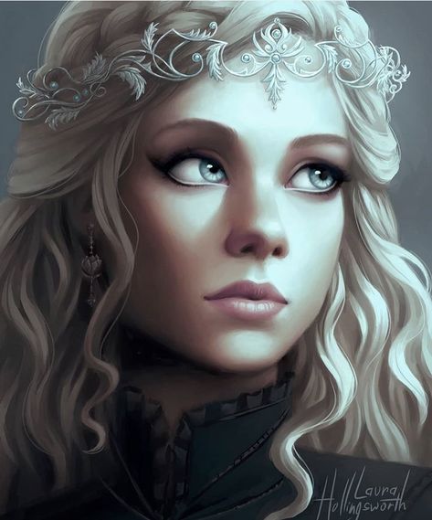 White Haired Female Character Art, Pathfinder Witch, Laura Hollingsworth, Prince Dragon, Instagram Portrait, Fantasy Princess, The Weaver, Digital Portrait, Dnd Characters