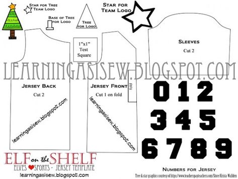 Free Elf on the Shelf Clothing Patterns and Accessories - Elf On The Shelf Clothes, Diy Elf On The Shelf, Diy Elf, Tree Sleeve, Shelf Clothes, Christmas Name Tags, Clothing Templates, Elf Door, Elf Magic