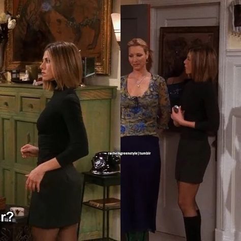 25 outfits from the girls of Friends you could wear today. | thenewcurly Monica And Rachel, Rachel Outfits, Estilo Rachel Green, Rachel Greene, Friends Fits, Rachel Green Friends, Rachel Green Style, Rachel Green Outfits, Rachel Friends