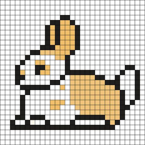 Bunny Rabbit Perler Bead Perler Bead Pattern | Bead Sprites | Animals Fuse Bead Patterns Bead Kandi, Fuse Bead Patterns, Pattern Maker, Kandi Patterns, Bead Sprite, Photo Pattern, Bead Pattern, Perler Patterns, Fuse Beads