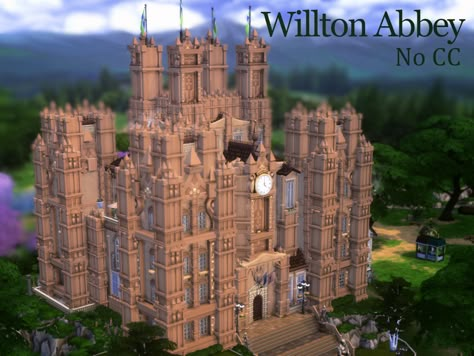 Sims 4 Castle Build, Sims 4 Palace, Sims 4 Castle, Palace Decor, Sims 4 Restaurant, Vintage Mansion, Sims Furniture, Castle Exterior, The Sims 4 Lots