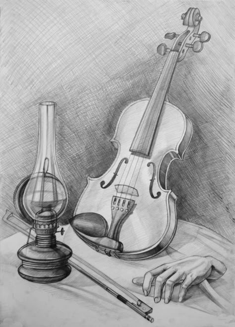 35 Easy Sketches To Draw With Pencil - Buzz Hippy 33F Violin Art Drawing, Pencil Sketches Landscape, Easy Pencil Drawings, Drawing Dragon, Landscape Pencil Drawings, Violin Art, Pencil Drawings Of Animals, Music Drawings, Pencil Drawings Easy