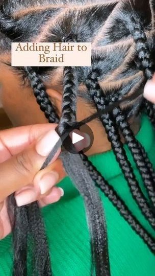 Adding Hair To Braids, Knotless Braid Tutorial, Invisible Braids, Box Braids Tutorial, Knotless Braid, To Braids, Braided Hair Tutorial, Braid Inspiration, Style Hacks