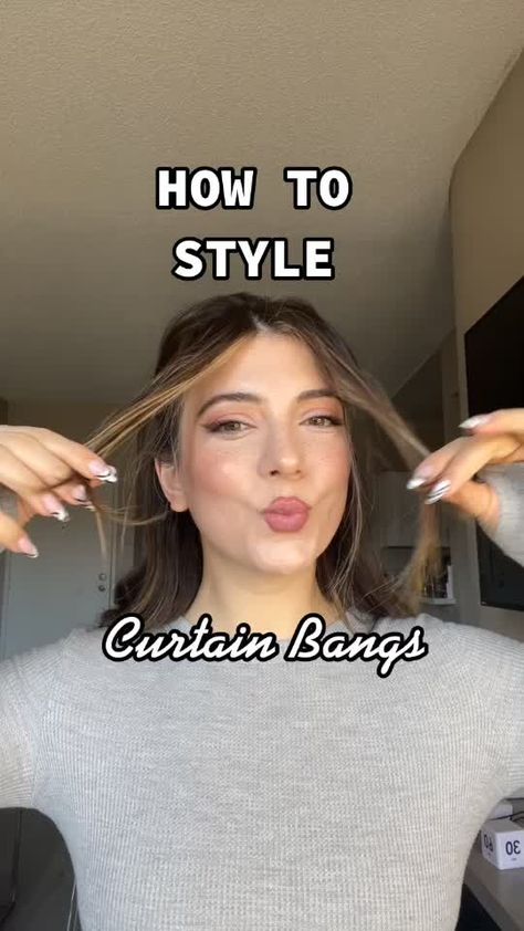 Hacks Beauty, Hair Tips Video, Peinados Fáciles Para Cabello Corto, How To Style Bangs, Hair Stylist Life, Volume Hair, Curtain Bangs, Grunge Hair, Aesthetic Hair