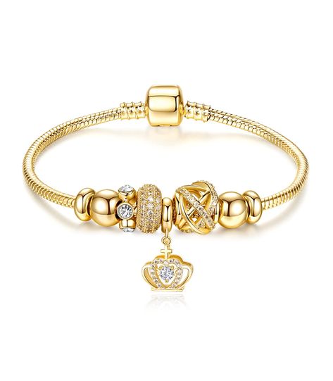 PRICES MAY VARY. ✅ELEGANT AND CLASSIC DESIGN - If you wish to get a new classic bracelet with elegance, this product has you covered. RIMAYZI 14K Gold Plated Charm Bracelet for Women brings you a jewelry bracelet that will brighten up your look in style and pairs seamlessly with the rest of your clothes. ✅COMFORTABLE TO WEAR -Our premium charm bracelet offers a comfortable fit for women with a wrist circumference of up to 6.2 inches. It’s lightweight, carefully crafted, and ideal for teens and a Burr Basket, Capsule Wardrobe Women, Platinum Bracelet, Gifts For Mother's Day, Charms For Bracelets, Light Weight Jewelry, Classy Design, Classic Bracelets, Gold Charm Bracelet