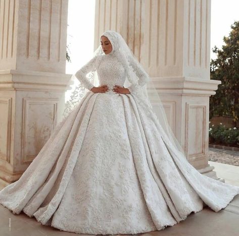 Ball Gown Muslim Wedding Dresses 2020 Long Sleeves Lace Beads Bridal Gowns robe de mariée Plus Size Arabic Church Wedding Dress _ - AliExpress Mobile Islamic Wedding Dress, Muslim Wedding Gown, Church Wedding Dress, Arabic Wedding Dresses, Plus Size Bridal Dresses, Muslimah Wedding Dress, Nikah Dress, Hijab Wedding Dresses, Muslim Wedding Dress