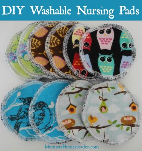 DIY washable nursing pads - Washable nursing pads are so easy to make and are so much more comfortable (and better for the environment!) than disposable nursing pads! | Montana Homesteader Nursing Pads Diy, Reusable Nursing Pads, Maternity Sewing, Baby Niece, Trendy Sewing Patterns, Sewing 101, Trendy Sewing, Nursing Pads, Baby Sewing Projects