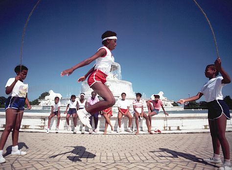 Double Dutch Jump Rope, Powerful Pics, Black Girlhood, Jumping Pictures, Brown Barbie, Native American Actors, Black Experience, Little Do You Know, Jumping Rope