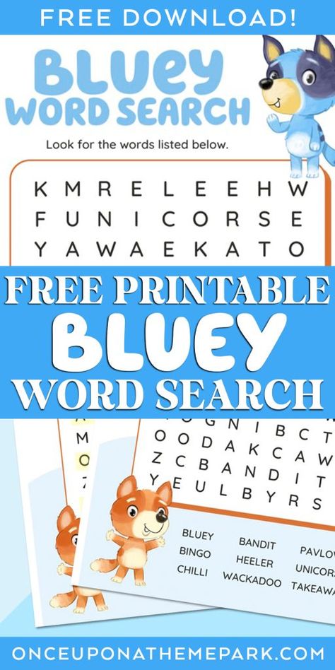 Bluey Printables Free, Bluey Classroom Themes, Bluey Printables, Bluey Activities, Bluey Classroom, Disney Printables Free, Game For Preschoolers, Bluey Stuff, Bluey Cartoon