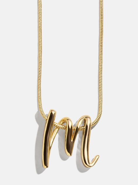 variant:M Mom Initial Necklace, Gold M Necklace, Initial Necklace Stack, Custom Necklace Ideas, Necklace Stack Ideas, Initials Jewelry, Christmas Gifts For Moms, M Initial Necklace, Letter M Necklace