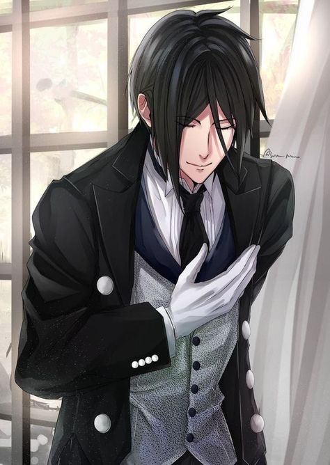 Sebastian Michaelis Fanart, Black Butler Wallpaper, Black Butler Sebastian, Black Butler Manga, Black Butler Characters, Sky Anime, Black Butler 3, Black Butler Ciel, Sebastian Michaelis