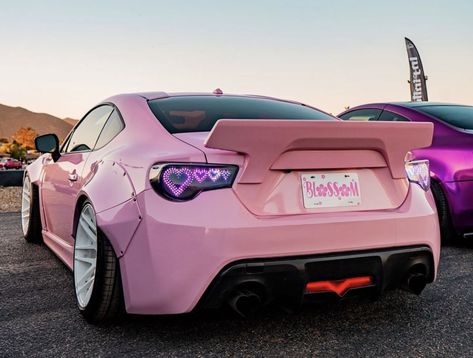 Twitter Purple Cars Wallpaper, Purple Cars Aesthetic, Heart Tail Lights, Purple Cars, Car Gif, Pink Cars, Cars Aesthetic, Girly Car Accessories, Purple Car