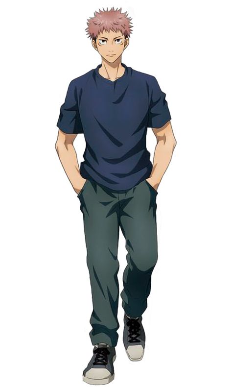 Yuji Itadori Outfit Ideas, Itadori Full Body Pic, Itadori Yuuji Full Body Pic, Yuji Itadori Full Body Pic, Yuji Full Body Pic, Yuji Outfit, Yuji Itadori Cute, Jujutsu Aesthetic, Yuji Itadori Anime