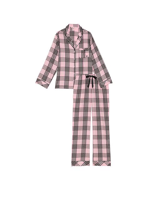 Buy Flannel Long Pajama Set - Order Pajamas Sets online 5000000360 - Victoria's Secret US Victoria Secret Flannel Pajamas, Victoria Secret Christmas Pajamas, Pyjama Victoria Secret, Vs Pjs, Victoria Secret Pjs, Vs Pink Christmas, Victoria Secret Christmas, Vs Pajamas, Pink Flannel