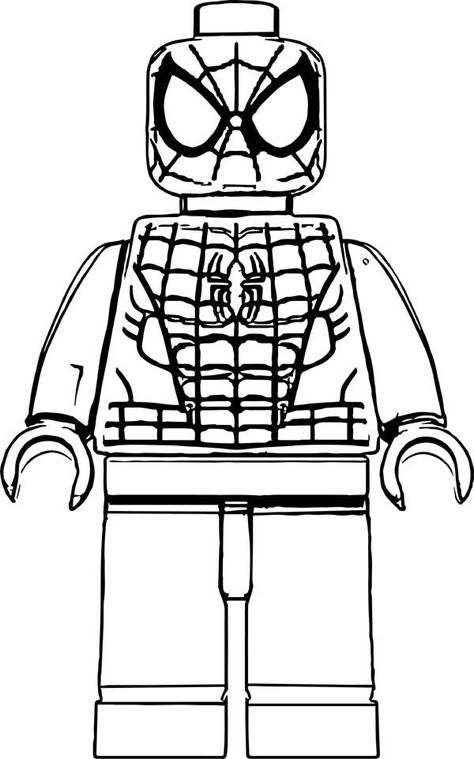 Lego Spiderman Coloring Page Spiderman Colouring, Lego Colouring, Superior Spiderman, Spiderman Coloring Pages, Lego Spider, Printable Lego, Lego Spiderman, Batman Coloring Pages, Lego Coloring