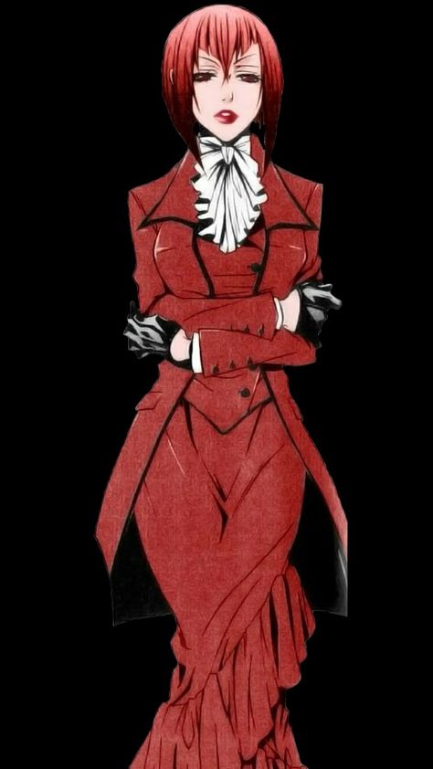 Madam Red Cosplay, Madam Red Black Butler, Female Butler, Butler Outfit, Madame Red, Gothic Poster, Black Butler Manga, Black Butler Characters, Black Butler Anime