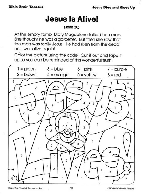 Easter Sunday School, Jesus Is Alive, Bible School Crafts, Bible Coloring Pages, Sunday School Activities, Easter Religious, Easter Coloring Pages, Easter Colouring, Church Crafts