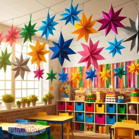 Classroom Hanging Decorations, Classroom Hanging Decorations Ceilings, Wall Decorations Ideas, Ideas For Teachers, Making Spirits Bright, Creative Classroom, Hanging Decorations, School Decorations, Door Wall