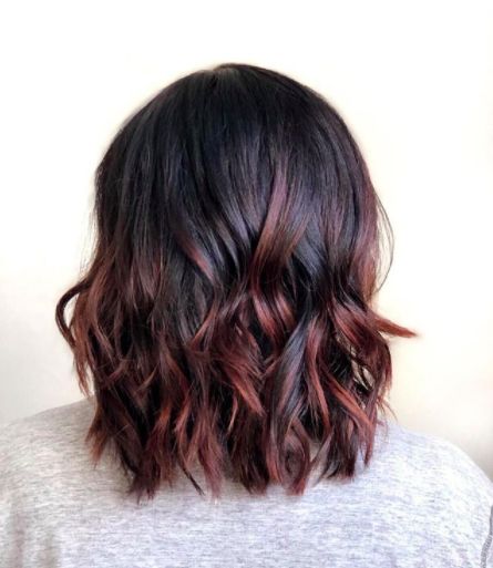 Cinnamon Hair Color: Dark and Stormy. A cinnamon balayage look with a cooler brunette base. Click through for 30 cinnamon hair color ideas. #cinnamonhair #cinnamonhairlooks #redhair #haircolorideas IG: @amandaharperbeauty