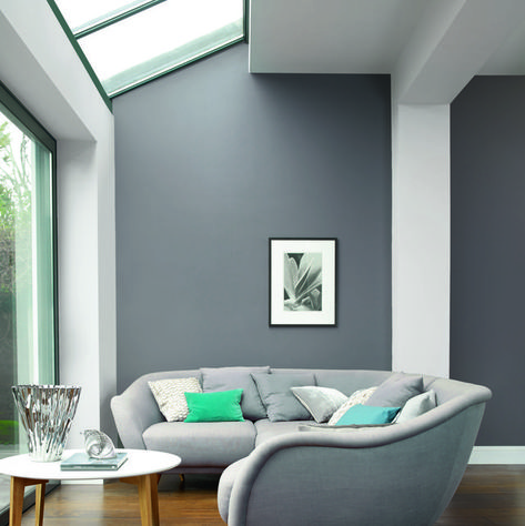 dulux guide to grey Colours For Sitting Rooms, Deluxe Grey Paint Colours, Grey Wall Combination, What Colours Go With Grey Living Rooms, Indoor Paint Colors Living Room, Indoor Color Schemes House, Dulux Grey Paint Shades, Grey Feature Wall Living Room, Dulux Living Room Paint Colors