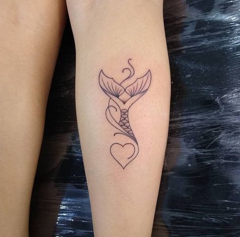 Mermaid Tail Tattoo, Beachy Tattoos, Delicate Tattoos For Women, Mermaid Tattoo Designs, Small Dragon Tattoos, Bff Tattoos, Sun Tattoos, Friendship Tattoos, Tatuaje A Color